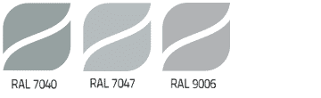 płyta warstwowa i obornicka kolory szare RAL7047 RAL9006 RAL7040